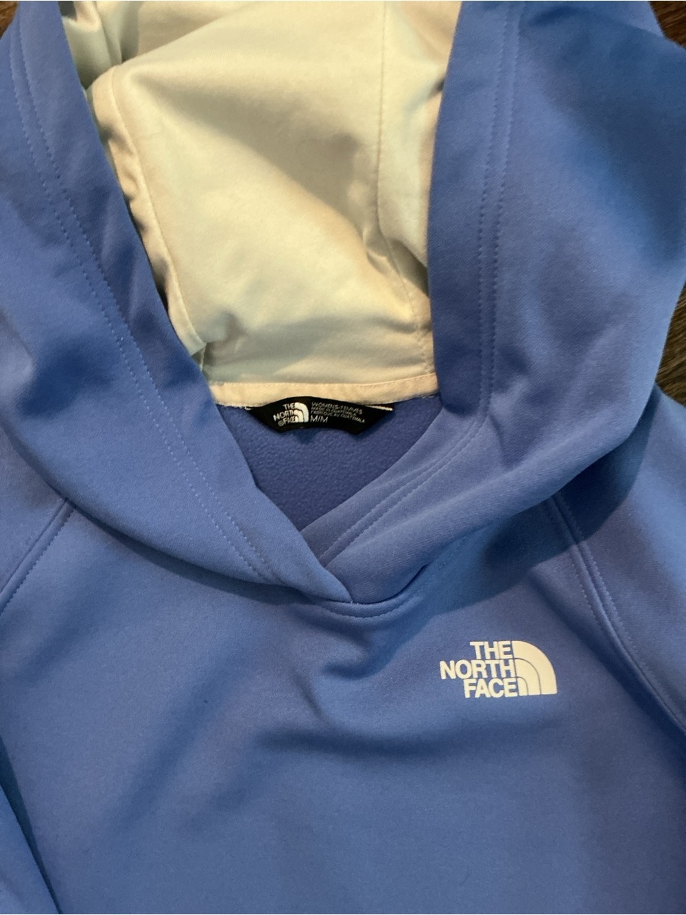 The North Face Kids Light Blue Pullover Hoodie with White Logo